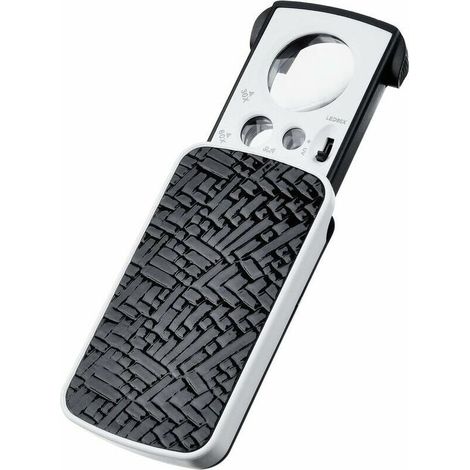 Loupe Bijoutiers Loupe de Poche Petite Loupe Portable Loupe de Bijoux 30 X 60 X 90 X Grossissement avec LED et UV Lampes (Noir) (1/5)