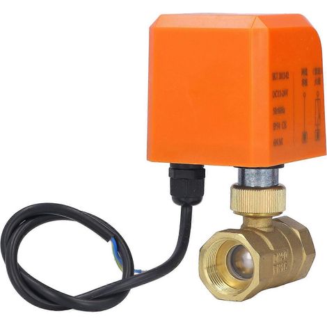 DN20 2-Wege-Kugelhahn, 3/4 Zoll, elektrisch, normalerweise geschlossen, 2-adrig, universell, DC 12–24 V