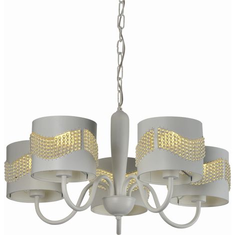 Candellux Antonio lampadario sospensione bianco oro 5xE27 (1/2)