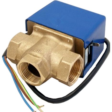 Wolf 2483800 DN 25, 2000 ", 230 V, vanne de commutation à 3 voies, pour solaire