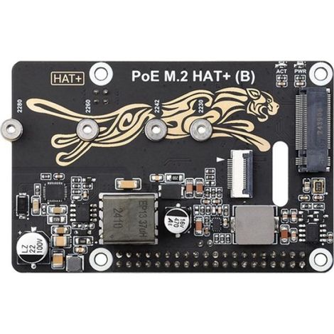 1 Carte d'extension PCIe vers M.2, Support NVMe, Compatible 2230/2242/2260/2280, Alimentation PoE, Pour Raspberry Pi 5 (1/5)