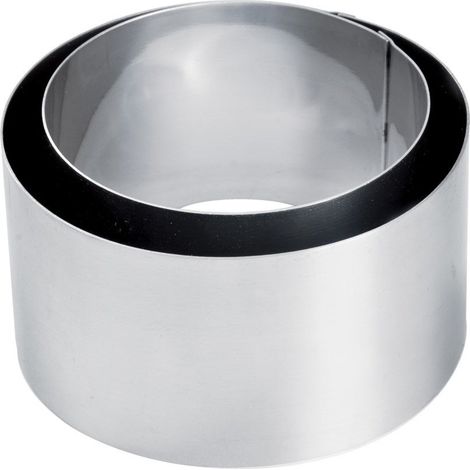 Anillo moldeador de alimentos de acero, redondo, 2 piezas. (1/5)