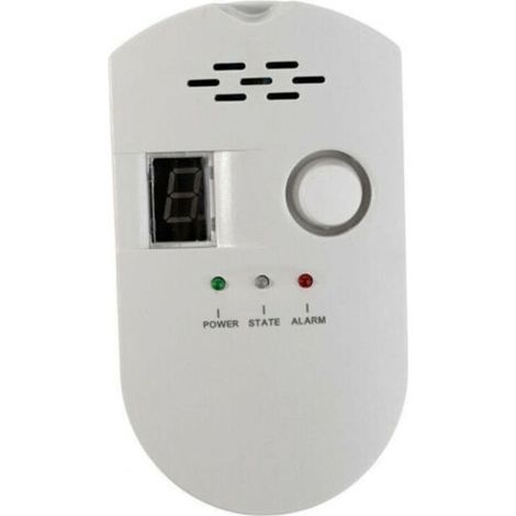 Smoke detector, combined smoke and carbon monoxide detector, composite alarm with audible warning and battery-powered digital display (1/5)