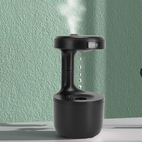 Humidificador antigravedad – 800 ml, ultra silencioso – USB – negro – para oficina y hogar (1/5)