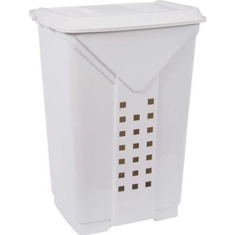 - Coffre à linge - Prima - 60 L - blanc cérusé (1/4)