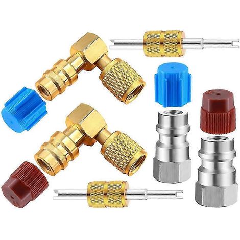 Kit de conversion de climatisation avec vanne à coupleur rapide R12 vers R134A (90 ports) (1/4)