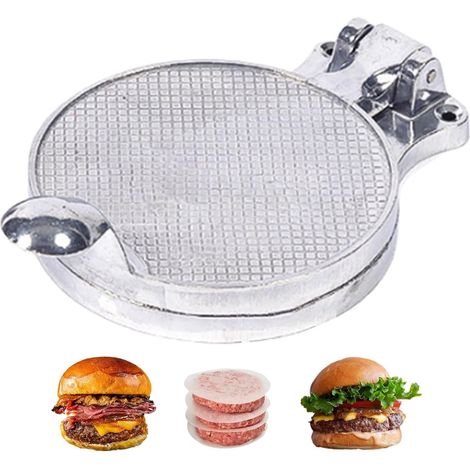 Moule à hamburger, moule à hamburger, moule à viande pour hamburger avec poignée antidérapante, presse à hamburger en d'aluminium pour barbecue de boeuf, hamburger végétarien, (1/5)
