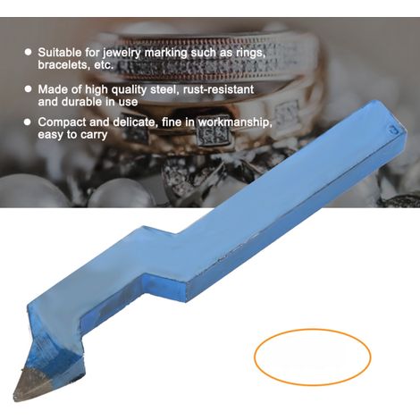 Sello de acero curvado para joyería, herramienta de marcado para anillos y pulseras (18 quilates) (1/5)