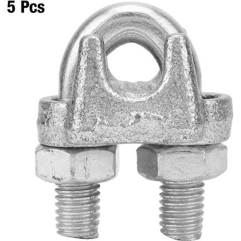Stück Edelstahl-Klemmen, Drahtseilklemmen, Kabelklemmen, silberfarben (M10)
