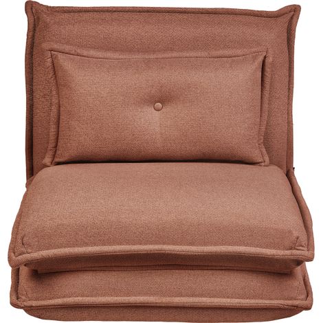 Sofá cama individual plegable minimalista moderno 1 plaza con cojín sillón puf para invitados marrón Dellen