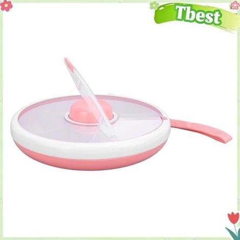 Tbest Conteneur de collations Conteneur de collation rotatif à 360 °, grande capacité, boîte de rangement culinaires cuisine Rose (1/5)