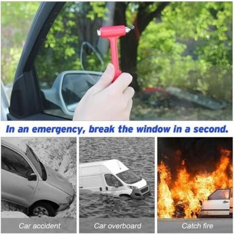 VURAHOME - Coupeur Ceinture Seat, XU, Marteaux Secours pour Voiture, Brise Vitre Securite, Coupe de d'urgence Casse Marteau Sûreté -