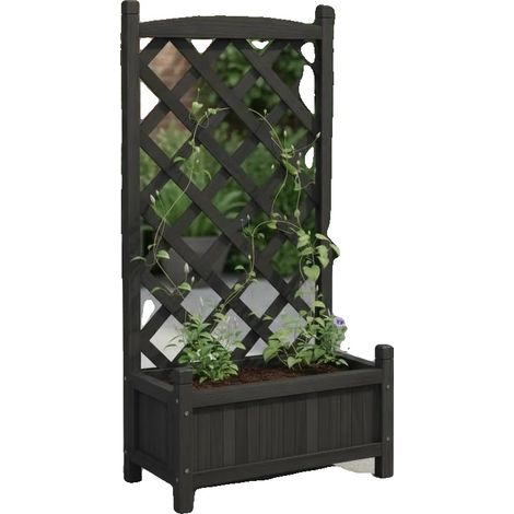 Jardinière en bois, Largeur 55 cm, Profondeur 29,5 cm, Hauteur 110 cm, Hauteur 30 cm, Assemblage requis (1/5)