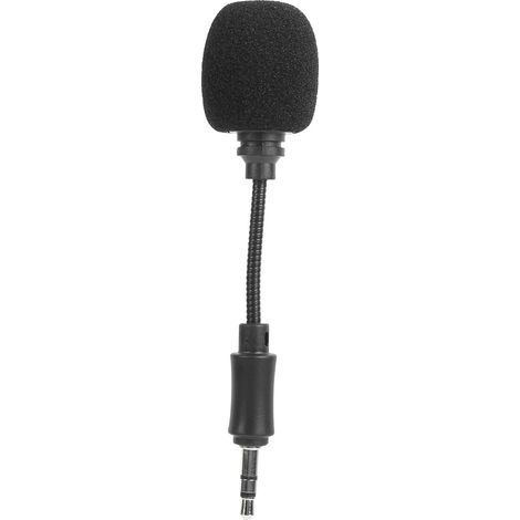 Microphone Condensateur - 3,5 mm - Pour Téléphone Portable PC Ordinateur Portable - Unidirectionnel - 8 g - 10 cm - Noir