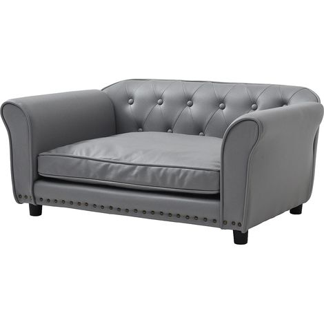 Divanetto per animali in similpelle L.94 x P. 65 x H. 42 cm Grigio - GALIAMA (1/5)