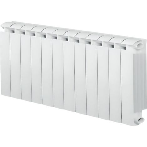 KLASS 500 Calentador central de aluminio fundido blanco de 12 elementos, 1392w (1/4)