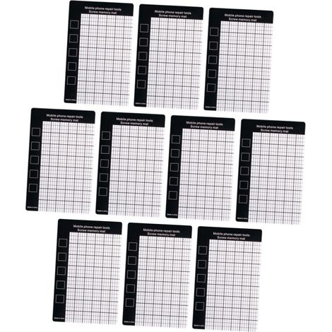 Tapis Magnétique Noir pour Vis de Téléphone, Lot de 10 Pièces  Rangement des Petites Vis, Démontage et Réparation Mobile, Support en Magnet pour Atelier (1/5)