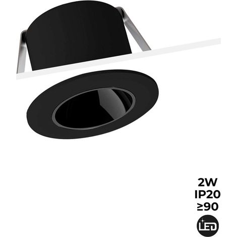Barcelona Led – Mini spot LED encastrable 2W – Faible UGR – Température de couleur 2700K – Angle d'ouverture 27º – Pour éclairage intérieur (1/5)
