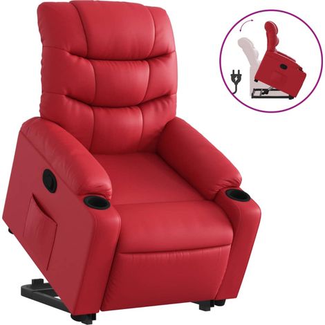 Fauteuil de Salon,Chaise,Fauteuil inclinable Rouge Similicuir CFW164098 (1/5)