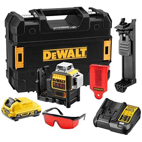 Laser 3 linee 360° XR Litio 10.8 V / 2 Ah raggio rosso DCE089D1R-QW DEWALT
