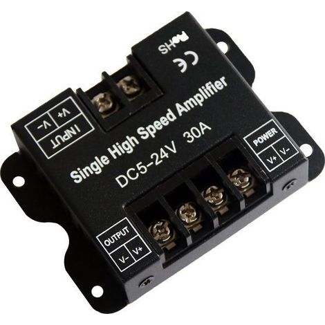Amplificateur 30 A, amplificateur de puissance LED, éclairage à ruban LED, éclairage intelligent, contrôleur d'éclairage monochrome basse tension 12 V (1/4)