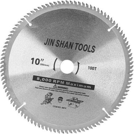 Lame de scie circulaire 255mm pour bois dur – 120 dents – Alésage 25,4mm – Acier trempé – Coupe nette sans éclat 1000 pcs (1/5)