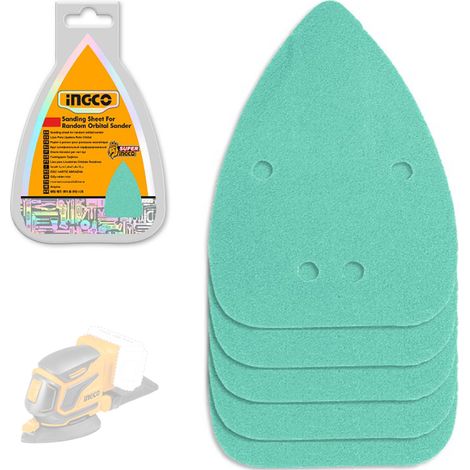 Ingco AKTS931331 Set carta abrasiva 50 pz da P40 a P180 per levigatrice palmare come Ingco CDSLI2051 (1/4)