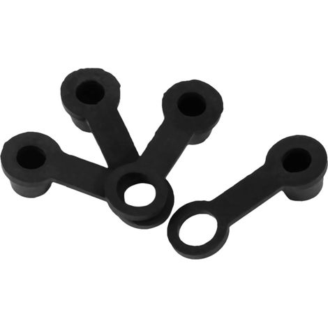 4x Schwarze Gummistaubkappe zum Entlüften von Bremsen, 8-mm-Schmiernippel, Motorrad (1/5)