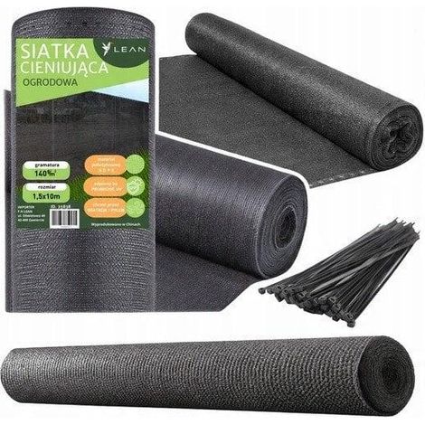 Lean Siatka Cieniująca Gris 1,5m x 10m Clôture (1/2)