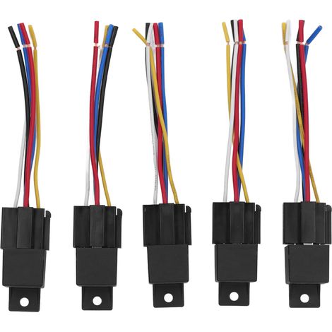 Relais automobile 5 broches, boîtier ABS en cuivre, connexion stable et propre, 12 V, 40 A (1/5)