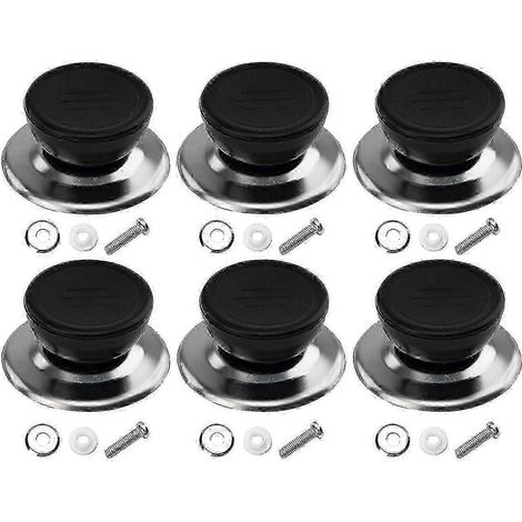 Lot de 6 boutons de couvercle de casserole, pièces de rechange pour cuisinière, poignée de couvercle de casserole (1/5)