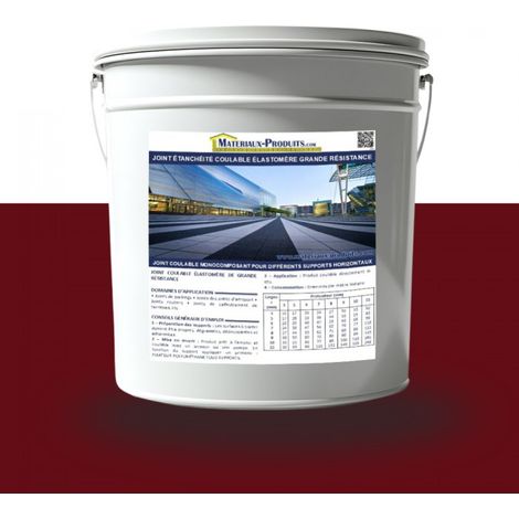 Joint étanchéité coulable élastomère grande résistance - 5 Kg Rouge - MATPRO