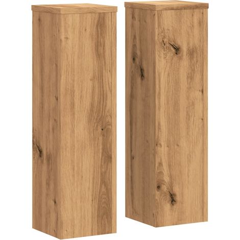 Portavasi per fiori set di 2 pezzi realizzati a mano in legno ingegnerizzato marrone 020045288