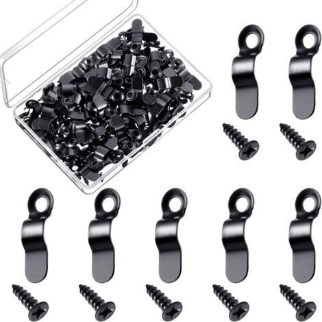 Lot de 100 boutons rotatifs pour cadre photo, clips de fixation pour cadre photo, clips de fixation avec vis, clips de support pour accrocher des photos (1/4)