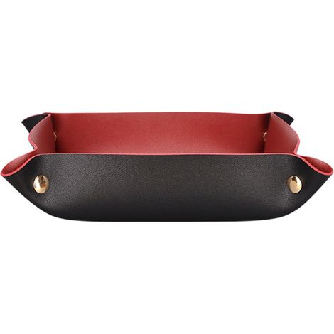 Boite De Rangement Clés - Boite De Rangement Bijoux En Cuir Synthétique PU - 25 X 25 X 5 Cm - Pour Entrée Bureau Ou Voyage - 2 Pièces (1/5)