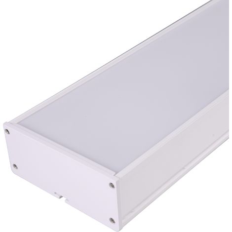 Jandei - Regleta lineal PVC 18W 600x100mm superficie/colgar 4200K IP20 marco blanco