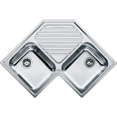 Franke PNX 621-E. Tipo di lavello: Lavello montato su piano, Forma del lavandino: Angolo, Materiale del lavandino: Acciaio inox. Larghezza: 830 mm, Profondità: 830 mm - 101.0021.585 (1/2)