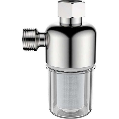 2 filtres de robinet acier inoxydable, universel 1/2 pouce, anticalcaire et purification eau potable, cuisine et lave-linge (1/4)