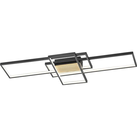 Trio Tucson Lámpara LED semiempotrable moderna de 35W negro mate 3000K (1/3)