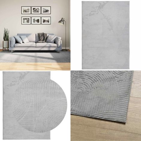 Tapis IZA poils courts style scandinave gris 160x230 cm - Tapissalon - Tapis Chambre - Tapis Décoratif - Tapis Design - Tapis Gris - Home & Living