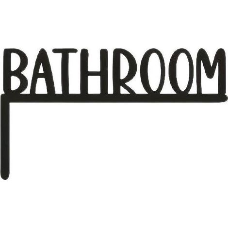 Metallenes Badezimmertürschild, minimalistische Wanddekoration, ideal als Geschenk oder Partydekoration.