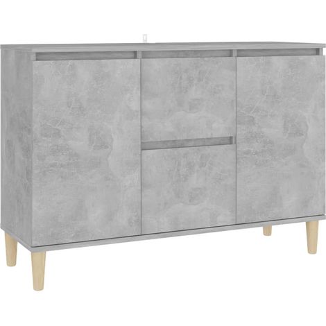 Credenza buffet cassettiera mobile contenitore organizer cucina soggiorno soggiorno 101 x 35 x 70 cm derivati del legno grigio 020031833