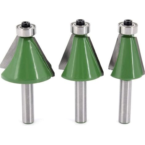 3-teiliges Fasen- und Anfasbohrer-Set mit 8-mm-Schaft, 15°, 22,5° und 30°, Holzbearbeitungswerkzeug (1/4)