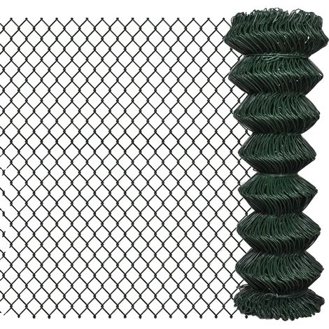Valla de alambre, acero resistente, fácil mantenimiento, verde (1/2)