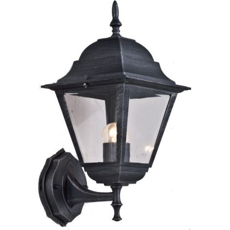 Lanterne New York a' bras bas cm 41 h en fonte gris aluminium e'cran en verre pour lampes 60 W pour jardin exte'rieur (1/3)