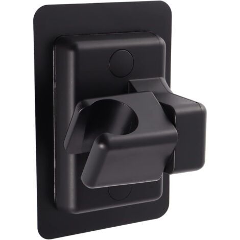 Soporte de ducha giratorio ajustable de 360°, no requiere perforación, portátil, resistente al agua, soporte para cabezal de ducha con ventosa súper potente (negro) (1/5)