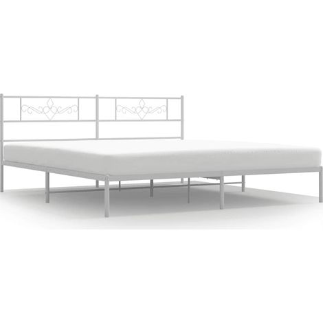 Maison Exclusive - Giroletto con Testiera Metallo Bianco 183x213 cm
