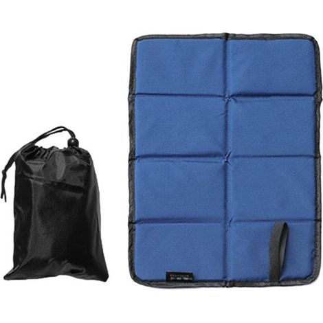 Cojín plegable y aislante para exteriores – juego de 2 – cojín infantil – alfombra de juegos impermeable – accesorio para caminar – azul (1/5)