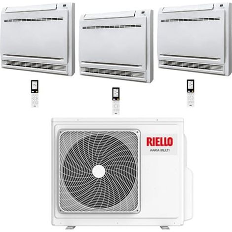 Climatizzatore Condizionatore Riello Console Trial Split Inverter R32 9000 + 9000 + 12000 BTU con U.E AARIA MULTI 355 PI Classe A++/A+