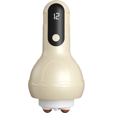Massaggiatore addominale elettrico automatico per donne in gravidanza e nel periodo post-parto, portatile, 12 livelli di intensità [Casa/Ufficio] Plastica (Beige) (1/5)